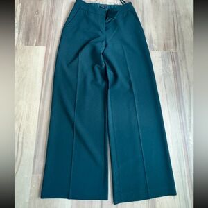 Tahari ASL Dark Green Wide-Leg Pants